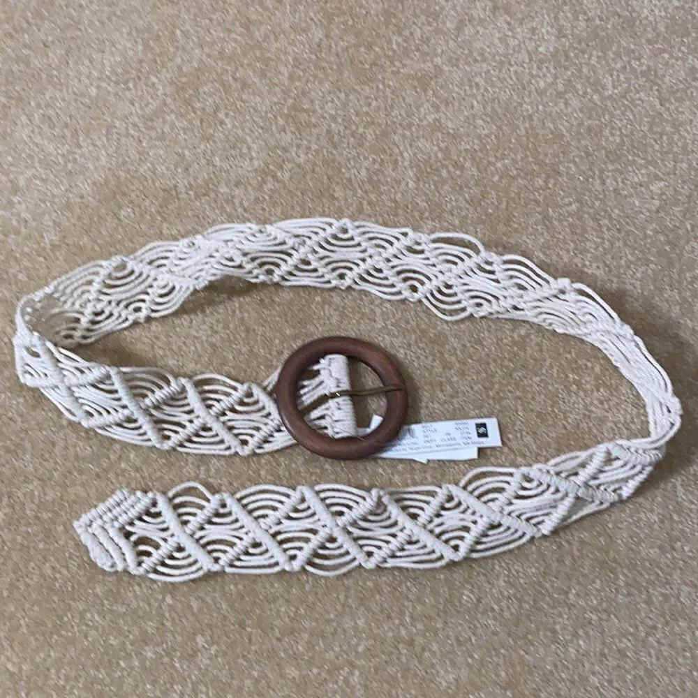 Women’s Belt 100% Woven Cotton Body Small NWT